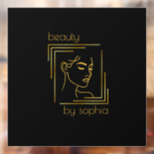 schoonheidssalon | Haarsalon | Zwart & Goud Raamsticker (Vel 2)