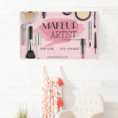 schoonheidssalon haarstijl schaar visagist modern spandoek (Insitu)