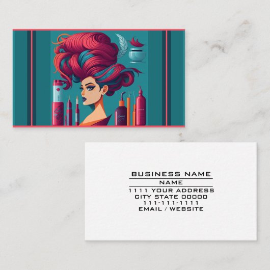 Schoonheidssalon Haarstylist Cosmetics Supplies Sh Visitekaartje (Voorkant / Achterkant)