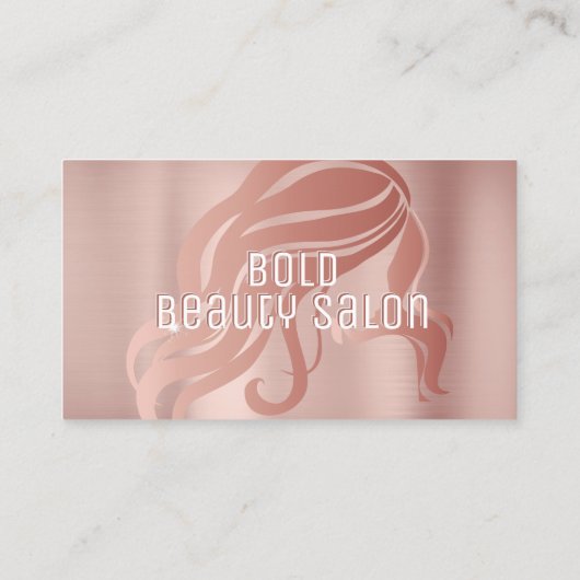 Schoonheidssalon Haarstylist Geborsteld Roos Goud Visitekaartje (Achterkant)
