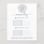Schoonheidssalon Heropening Logo QR CODE Prijs Wit Flyer (Voorkant)