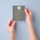 Schoonheidssalon Heropening Logo QR CODE Prijslijs Flyer (Hand)