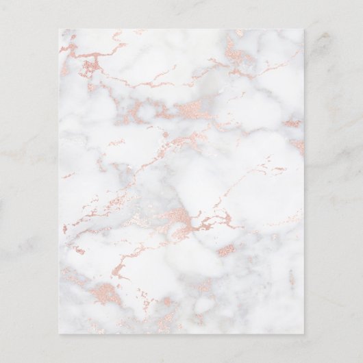 schoonheidssalon je logo op roze marmer flyer (Achterkant)