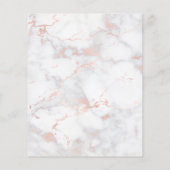 schoonheidssalon jouw logo op roze marmer flyer (Achterkant)