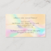  schoonheidssalon Kaart met wimpers en glamour Visitekaartje (Achterkant)