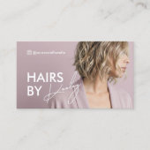 Schoonheidssalon Kapper Lavendel Roze Visitekaartje (Voorkant)