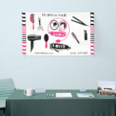 schoonheidssalon kapsel schaar kapper modern spandoek (Beurs)