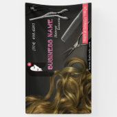 schoonheidssalon kapsel schaar kapper modern spandoek (Verticaal)