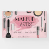 Schoonheidssalon kapsel schaar make-up artiest mod spandoek (Horizontaal)