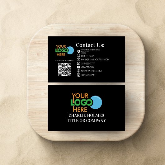 Schoonheidssalon Lash Haar Make-up QR Code Modern Visitekaartje