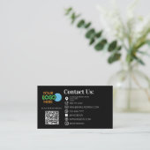 Schoonheidssalon Lash Haar Make-up QR Code Modern Visitekaartje (Staand voorkant)