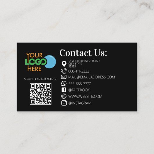 Schoonheidssalon Lash Haar Make-up QR Code Modern Visitekaartje (Voorkant)