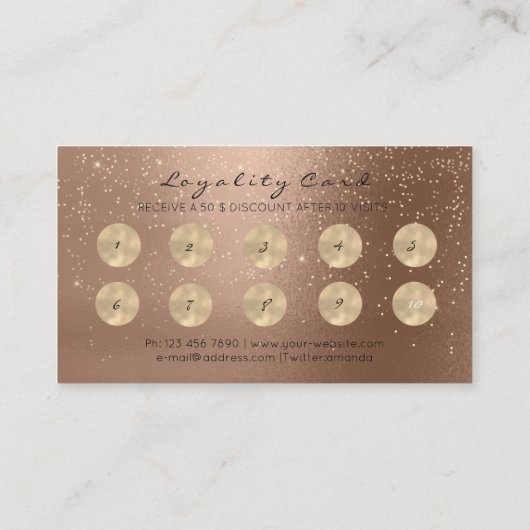 Schoonheidssalon Loyaliteit Kaart Make-up Skinny L Klantenkaartje (Achterkant)