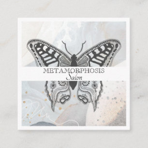 Schoonheidssalon Make-up Hair Transformed Butterfl Vierkante Visitekaartje
