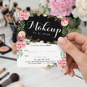 Schoonheidssalon Make-up Script Bloemige Afspraakk Afsprakenkaartje