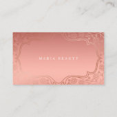 Schoonheidssalon MakeUp Artist Roos gouden informa Visitekaartje (Achterkant)