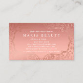 Schoonheidssalon MakeUp Artist Roos gouden informa Visitekaartje (Voorkant)