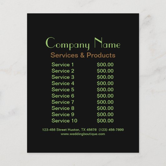 schoonheidssalon massage zen bamboo SPA Flyer (Achterkant)