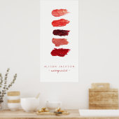Schoonheidssalon met lipstick-kleuren poster (Keuken)