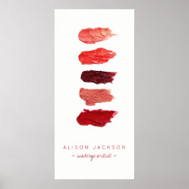Schoonheidssalon met lipstick-kleuren poster