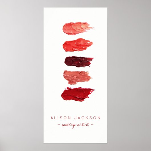 Schoonheidssalon met lipstick-kleuren poster (Voorkant)