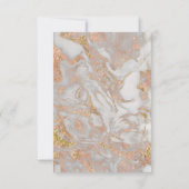 Schoonheidssalon metallic koper grijs marmer dank  bedankkaart (Achterkant)