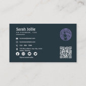Schoonheidssalon Minimalistische scanbare QR-code Visitekaartje (Achterkant)