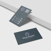 Schoonheidssalon Minimalistische scanbare QR-code Visitekaartje