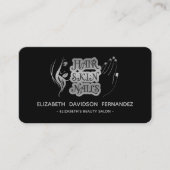 Schoonheidssalon Modern Silver Logo Social Media Z Visitekaartje (Voorkant)