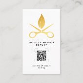 Schoonheidssalon Moderne QR-code Online Boeking Visitekaartje (Voorkant)