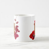 Schoonheidssalon naam glam koper waterverf bloeit koffiemok (Center)