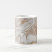 Schoonheidssalon naam koper roos gouden marmer mon koffiemok (Center)