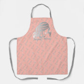 Schoonheidssalon Naam Roze & Zilveren Clippers Per Schort (Voorkant)