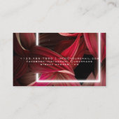 Schoonheidssalon Neon Abstract Vrouw Modern Visitekaartje (Achterkant)