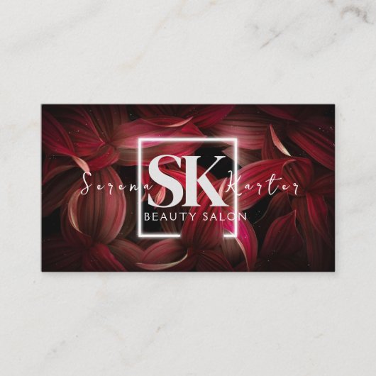 Schoonheidssalon Neon Abstract Vrouw Modern Visitekaartje (Voorkant)