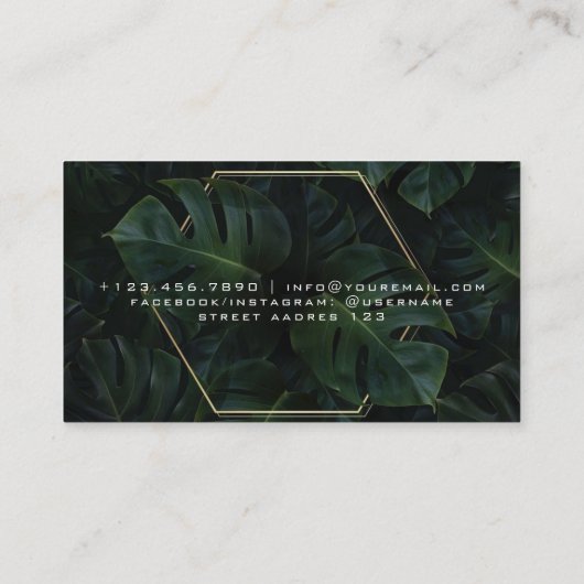 Schoonheidssalon Neon Abstract Vrouw Modern Visitekaartje (Achterkant)