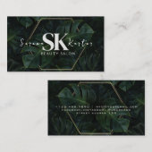 Schoonheidssalon Neon Abstract Vrouw Modern Visitekaartje (Voorkant / Achterkant)