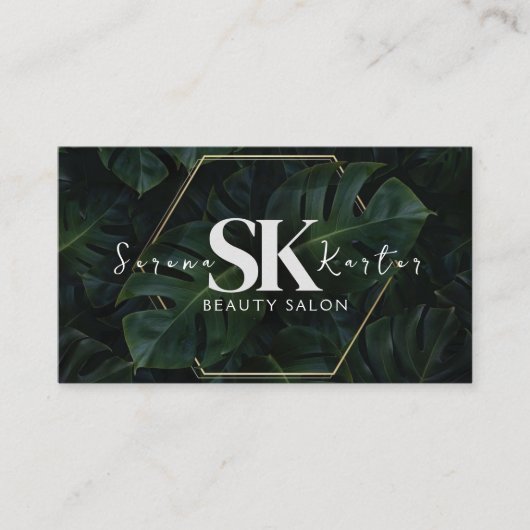 Schoonheidssalon Neon Abstract Vrouw Modern Visitekaartje (Voorkant)