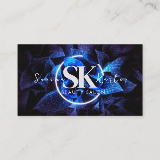 Schoonheidssalon Neon Abstract Vrouw Modern Visitekaartje (Voorkant)