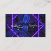 Schoonheidssalon Neon Abstract Vrouw Modern Visitekaartje (Achterkant)