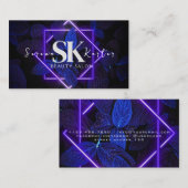 Schoonheidssalon Neon Abstract Vrouw Modern Visitekaartje (Voorkant / Achterkant)