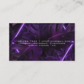 Schoonheidssalon Neon Abstract Vrouw Modern Visitekaartje (Achterkant)