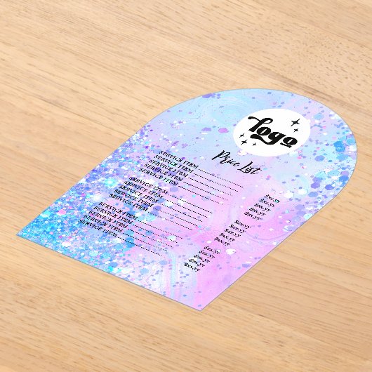 schoonheidssalon prijslijst Acryl Uitnodiging (Laagn)