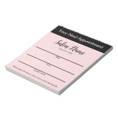 Schoonheidssalon Roze Herinnering Aanstaande Afspr Notitieblok (Linkerzijde)