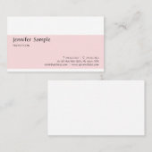 Schoonheidssalon Roze Wit Minimalistisch Modern St Visitekaartje (Voorkant / Achterkant)