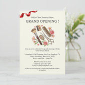 Schoonheidssalon Schattigee Grand Opening Invitati Kaart (Staand voorkant)