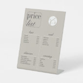 Schoonheidssalon Service prijslijst Reclamebord Met Voetstuk (Voorkant)