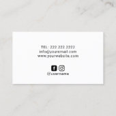 Schoonheidssalon & SPA Abstract Zwarte Spiraal Visitekaartje (Achterkant)