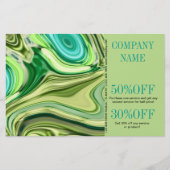 schoonheidssalon SPA abstracte lime groene waterve Flyer (Voorkant)
