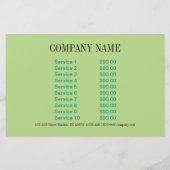 schoonheidssalon SPA abstracte lime groene waterve Flyer (Achterkant)